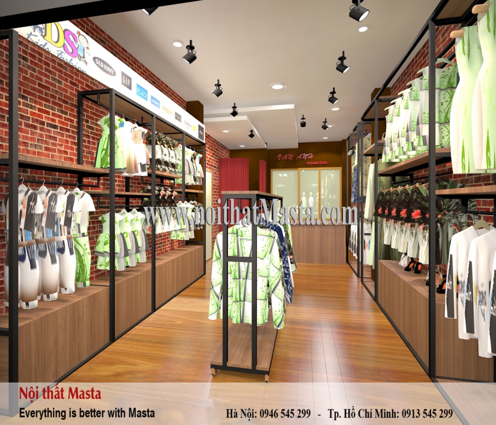 Thiết kế nội thất shop thời trang